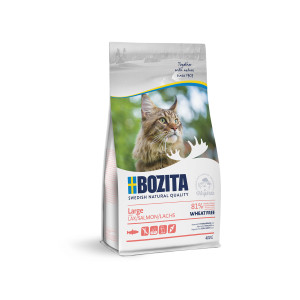 Bozita - Корм для молодых и взрослых кошек крупных пород с лососем, беззерновой