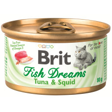 Brit - Консервы для кошек с тунцом и кальмаром