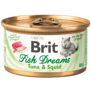 Brit - Консервы для кошек с тунцом и кальмаром
