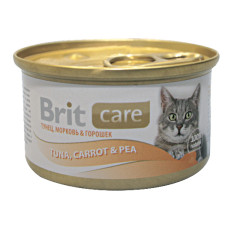 Brit - Консервы дляsкошек тунец, морковь и горошек (tuna,carrot&pea)