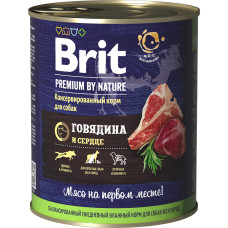 Brit - Консервы для собак premium by nature с говядиной и сердцем (beef&heart)