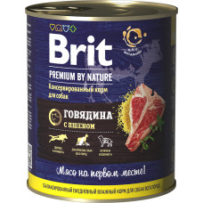 Brit - Консервы для собак premium by nature с говядиной и пшеном (beef&millet)