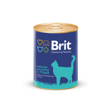 Brit - Консервы для стерилизованных кошек beef and chicken мясное ассорти с птицей