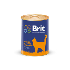 Brit - Консервы для кошек beef and liver мясное ассорти с печенью