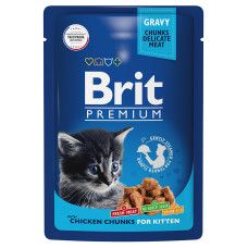 Brit - Паучи для котят сsцыпленком в соусе