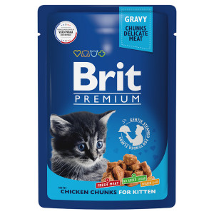 Brit - Паучи для котят сsцыпленком в соусе