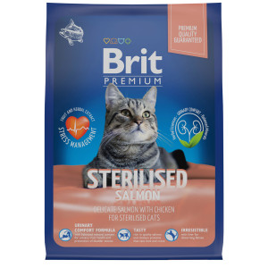 Brit - Кормsпремиум класса с лососем и курицей для стерилизованных кошек