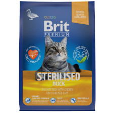 Brit - Корм премиум класса с уткой и курицей для стерилизованных кошек