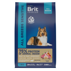Brit - Корм премиум класса с ягненкомsи индейкой для собак всех пород с чувствительным пищеварением