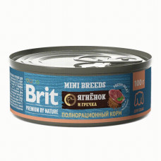 Brit - Консервы premium by nature с ягненком и гречкой для собак мелких пород