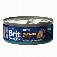 Brit - Консервы premium by nature филе кролика для котят