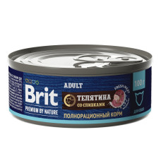 Brit - Консервы premium by natures телятина со сливками для кошек