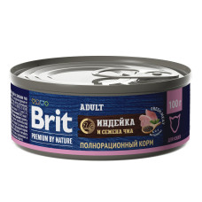 Brit - Консервы premium by nature с индейкой и семенами чиа для кошек