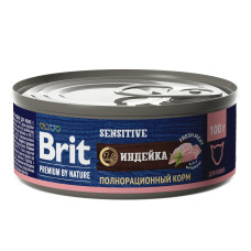Brit - Консервы premium by nature с индейкой для кошек с чувствительным пищеварением