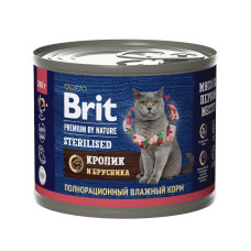 Brit - Консервы premium by nature с кроликом и брусникой для стерилизованных кошек