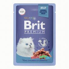 Brit - Пауч для котят с телятинойsи морковью в желе