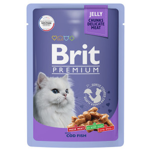 Brit - Пауч для кошек с треской в желе