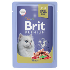 Brit - Пауч для кошек сsфорелью в желе