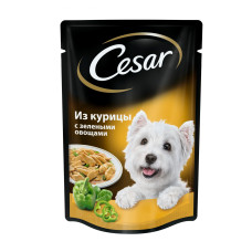 Cesar - Паучи для собак из курицы с зелеными овощами 7482