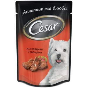 Cesar - Паучи для собак из говядины с овощами 7480
