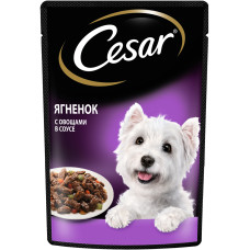 Cesar - Паучи для собак, с ягненком и овощами в соусе, 85г