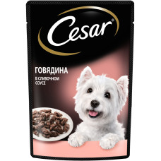 Cesar - Паучи для собак, с говядиной в сливочном соусе, 85г