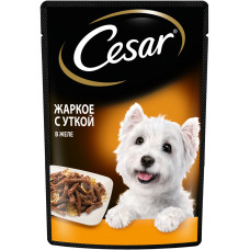 Cesar - Паучи для собак, жаркое с уткой в желе, 85г