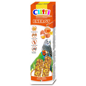 Cliffi - Лакомства для волнистых попугаев и экзотических птиц: палочки с яйцами и медом Selection Energy