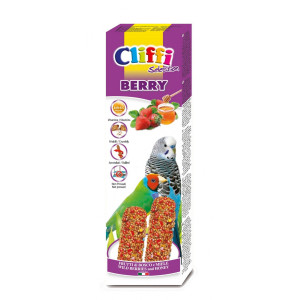 Cliffi - Лакомства для волнистых попугаев и экзотических птиц: палочки с лесными ягодами и медом Selection Berry