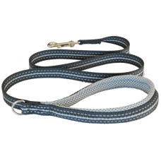 Cortina - Поводок для собак мягкий, светоотражающий, 1,5x120см, светло-серый (LEASH LIGHT GRAY SZ 1/3, 15mm x 1,2m)