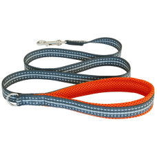 Cortina - Поводок для собак мягкий, светоотражающий, 2x120см, оранжевый (LEASH ORANGE SZ 4/6, 20mm x 1,2m)