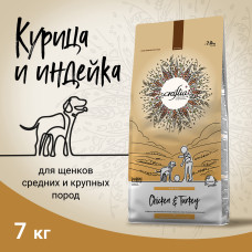 CRAFTIA NATURA - Корм для щенков средних и крупных пород из курицы и индейки