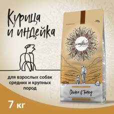 CRAFTIA NATURA - Корм для собак средних и крупных пород из курицы и индейки