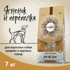 CRAFTIA NATURA - Корм для собак  средних и крупных пород  из ягненка с перепелкой