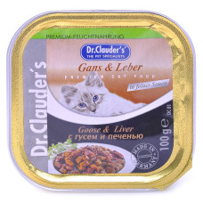 Dr.Clauder's - Паштет - кусочки для кошек с гусем и печенью