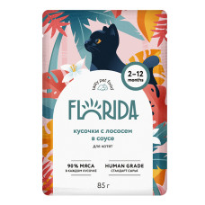 FLORIDA - Паучи для котят "кусочки с лососем в соусе"