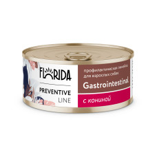 FLORIDA - Gastrointestinal Консервы для собак при расстройствах пищеварения, с кониной, упаковка 24шт x 0.1кг