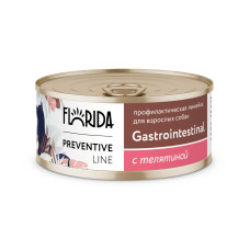 FLORIDA - Gastrointestinal Консервы для собак при расстройствах пищеварения, с телятиной, упаковка 24шт x 0.1кг