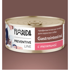 FLORIDA - Gastrointestinal Консервы для собак при расстройствах пищеварения, с телятиной, упаковка 24шт x 0.1кг