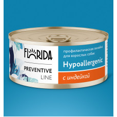 FLORIDA - Hypoallergenic Консервы для собак при пищевой аллергии, с индейкой