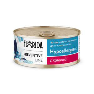 Hypoallergenic Консервы для собак при пищевой аллергии, с кониной, упаковка 12шт x 0.34кг