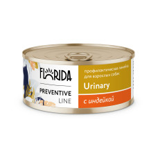 FLORIDA - Urinary Консервы для собак. Профилактика мочекаменной болезни, с индейкой, упаковка 24шт x 0.1кг