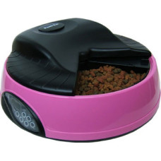 Feedex - Автокормушка на 4 кормления для сухого корма и консервов, с емкостью для льда Розовая