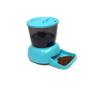 Feedex - Автокормушка на 2 кг корма для кошек и мелких пород собак голубая