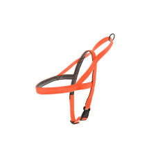 Ferribiella - Светящаяся силиконовая шлейка, оранжевая 2,5X63-85 см (PETTORINA NORVEGESE FUN FLAT 2,5X63-85CM) 