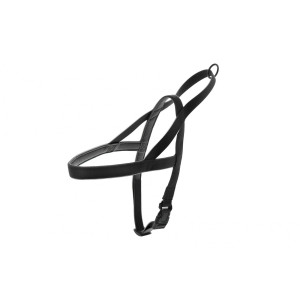 Силиконовая шлейка, черная 1,5X49-67 см (PETTORINA NORVEGESE FUN FLAT 1,5X49-67CM)