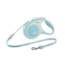 Flexi - Рулетка для собак до 8кг, 3м, трос, голубая (New Comfort Cord, light blue)