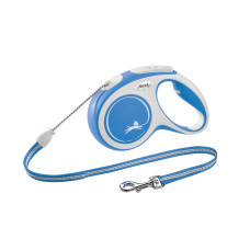 Flexi - Рулетка для собак до 12кг, трос 5м, Comfort синяя