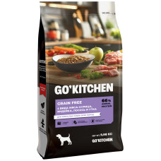GO' - Корм для взрослых собак с курицей. индейкой, лососем и уткой, беззерновой