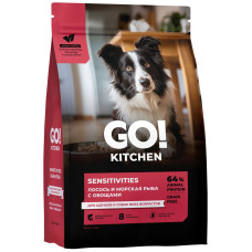 GO! - Корм для щенков и собак всех возрастов с лососем и морской рыбой для чувствительного пищеварения